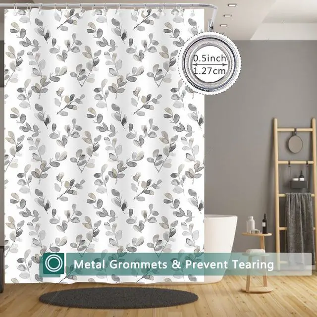 Alt view image 2 of 7 - Shower Curtain Liner, 5G Shower Liners with 12 Rustproof Metal Grommets and Weighted Magnets, Waterproof Duty Shower Curtains for Shower Bathroom 72 x 72