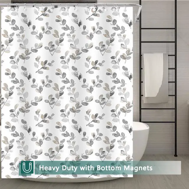 Alt view image 3 of 7 - Shower Curtain Liner, 5G Shower Liners with 12 Rustproof Metal Grommets and Weighted Magnets, Waterproof Duty Shower Curtains for Shower Bathroom 72 x 72