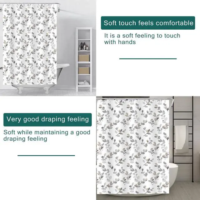 Alt view image 5 of 7 - Shower Curtain Liner, 5G Shower Liners with 12 Rustproof Metal Grommets and Weighted Magnets, Waterproof Duty Shower Curtains for Shower Bathroom 72 x 72
