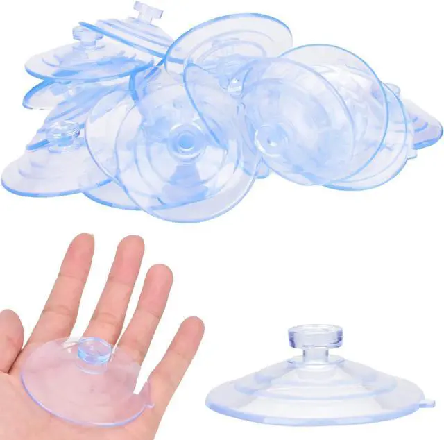 Main image of AccEncyc Suction Cup 65mm/2.5'' Glass Suction Pads Clear PVC Sucker Pads Suction Holder Without Hooks for Bathroom Wall Door Glass Window Car Shade (12 Pcs)
