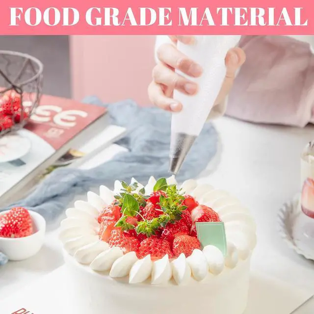 Alt view image 5 of 7 - 200 Pcs Disposable Cream Pastry Bag Cake Icing Piping Decorating Tool Cupcake Decorating Piping Icing Bag (Red)