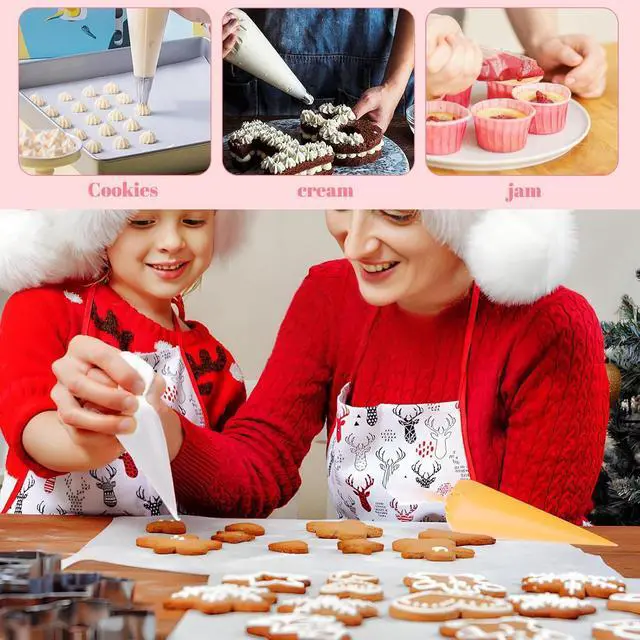 Alt view image 6 of 7 - 200 Pcs Disposable Cream Pastry Bag Cake Icing Piping Decorating Tool Cupcake Decorating Piping Icing Bag (Red)