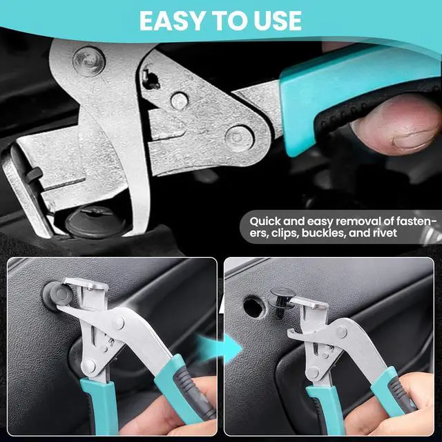 Alt view image 4 of 7 - Car Clip Pliers, Efficient Multi-Functional Automotive Snap Pliers, Clip Removal Tool, Trim Tools Removal, Easy to Without Damage Remove Fasteners Clips Buckles and Rivets