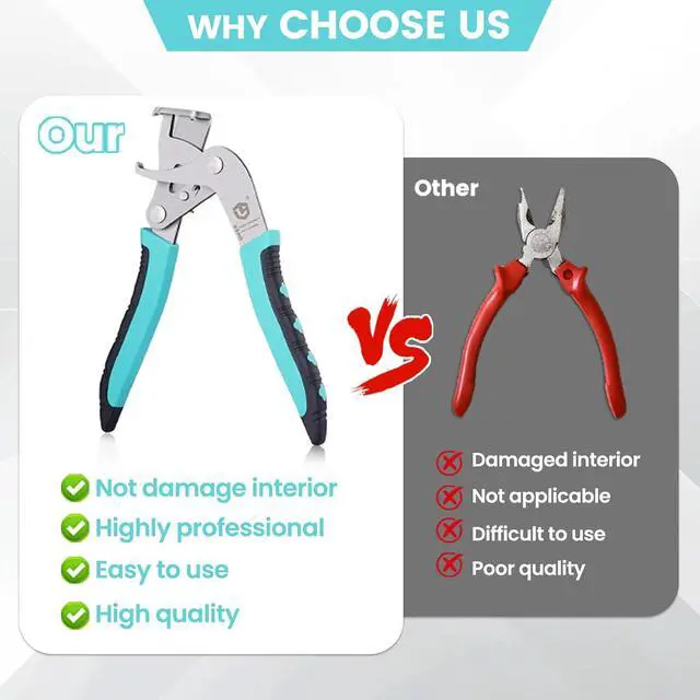 Alt view image 7 of 7 - Car Clip Pliers, Efficient Multi-Functional Automotive Snap Pliers, Clip Removal Tool, Trim Tools Removal, Easy to Without Damage Remove Fasteners Clips Buckles and Rivets