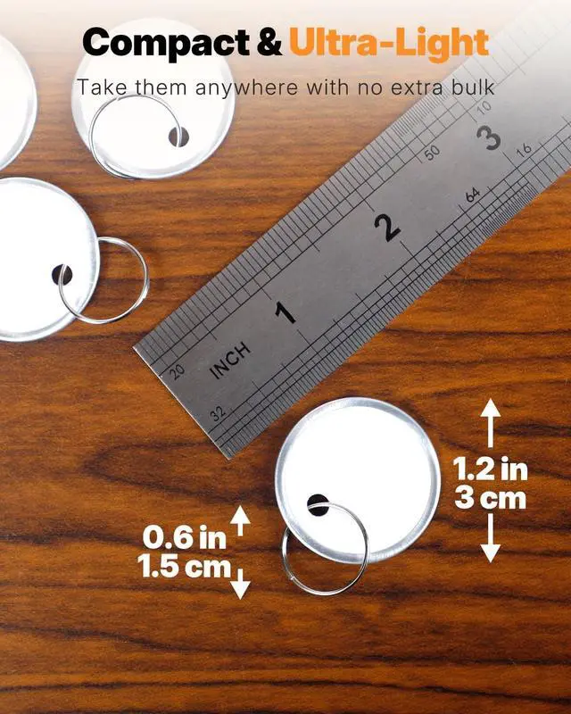 Alt view image 6 of 7 - Uniclife 10 Pcs Key Tags, 1.2" Key Tags with Labels, Key Labels for Keychain, Paper Key Identifiers with Split Ring & Metal Rim, Blank Key Ring Tags for House Office & School, White