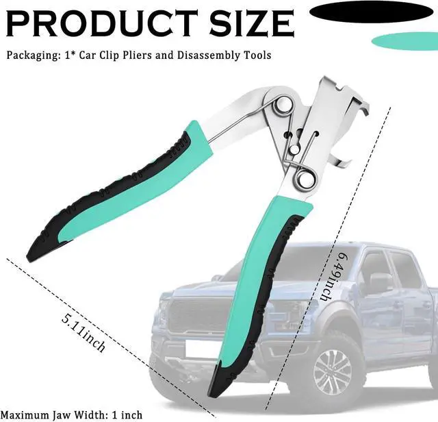 Alt view image 2 of 7 - 2026 New Car Clip Pliers/Disassembly Tools,Car Clip Remover Tool with Anti-Slip Grip,Multi-Functional Automotive Panel Clips Pliers for Cars Door Panel Dashboard Interior Trim (Green, 1PC)