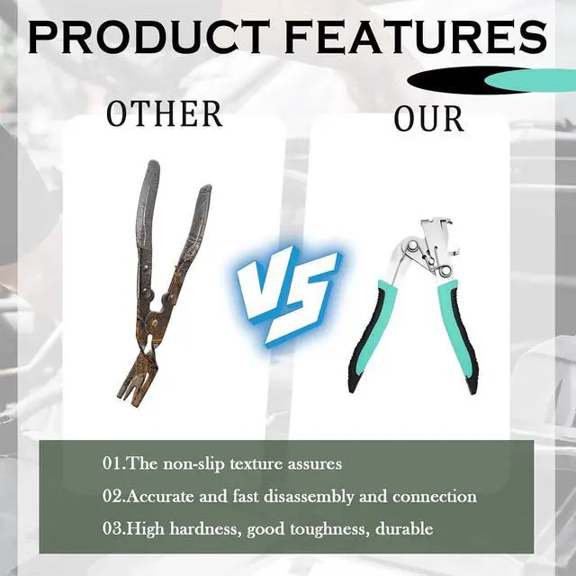 Alt view image 5 of 7 - 2026 New Car Clip Pliers/Disassembly Tools,Car Clip Remover Tool with Anti-Slip Grip,Multi-Functional Automotive Panel Clips Pliers for Cars Door Panel Dashboard Interior Trim (Green, 1PC)