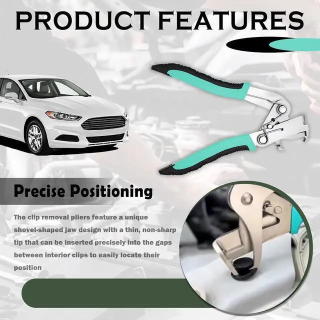 Alt view image 6 of 7 - 2026 New Car Clip Pliers/Disassembly Tools,Car Clip Remover Tool with Anti-Slip Grip,Multi-Functional Automotive Panel Clips Pliers for Cars Door Panel Dashboard Interior Trim (Green, 1PC)