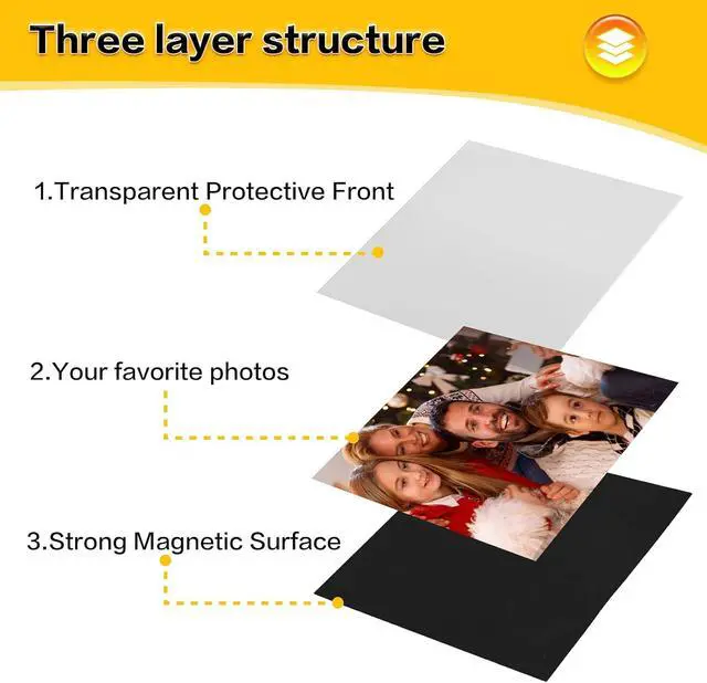 Alt view image 4 of 6 - YixangDD 15 Pack Magnetic Picture Frames for Refrigerator, 4x6 Inch, Black | Magnetic Photo Frames for Refrigerator, Wall, Cabinet and Locker Decor