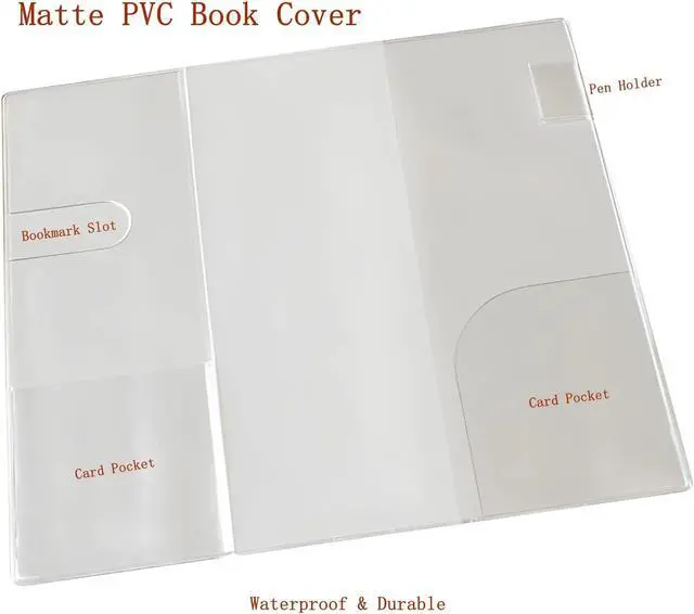 Alt view image 2 of 7 - Matte Frosted PVC Cover for Weeks Size Planner (204x195mm) - 2 Pack Universal Protective Case