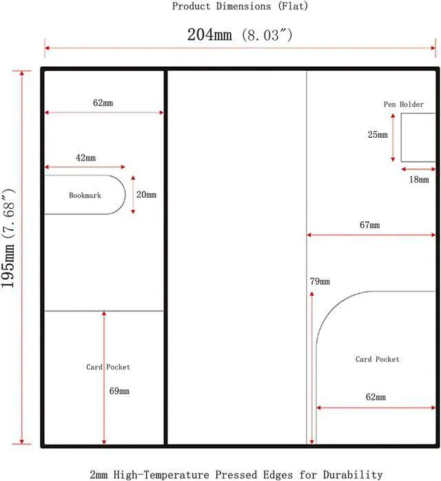 Alt view image 3 of 7 - Matte Frosted PVC Cover for Weeks Size Planner (204x195mm) - 2 Pack Universal Protective Case