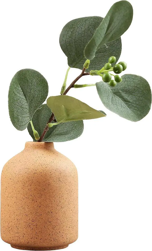 Main image of Ceramic Vase - Simple Vase for Flowers Plants, Small Modern Minimalist Ceramic Vase, Dried Flower Vase, Flower Arrangement Decorative Shooting Props, Best Decoration (Brown)