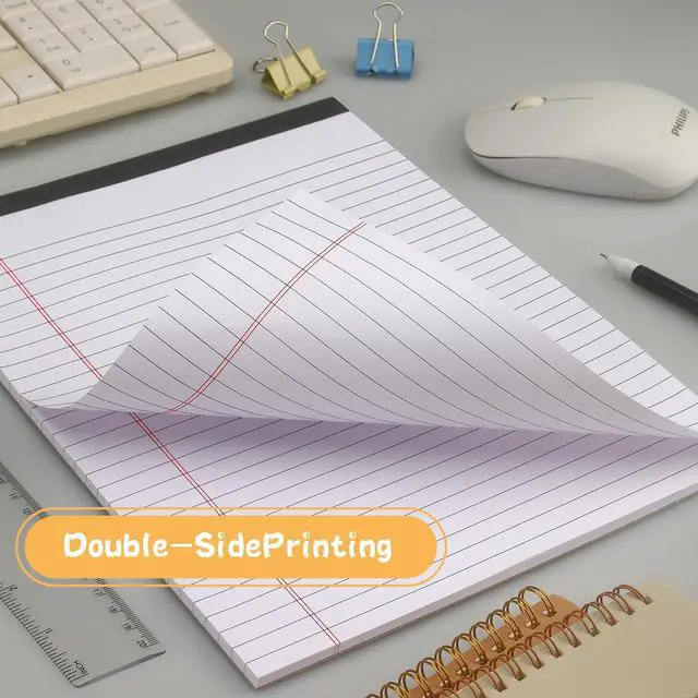 Alt view image 3 of 7 - ZZTX Legal Pad 8.5x11 Inch White Lined 50 Sheets 1 Pack | A4 letter, Thick & durable, Lined design, Bright White, Versatile use