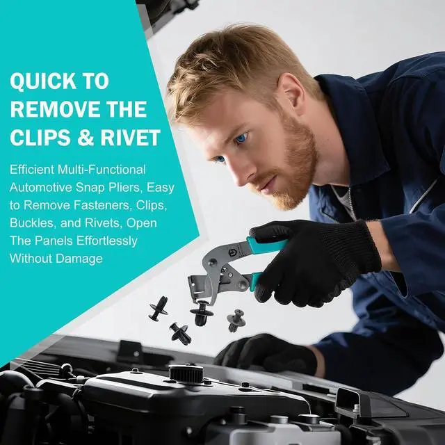 Alt view image 5 of 7 - Car Clip Pliers and Disassembly Tools,Multi-Functional Panel Removal Pliers for Car Interior Disassembly,Removes Plastic Clips, Buckles, Rivets,Professional Trim Clip Remover