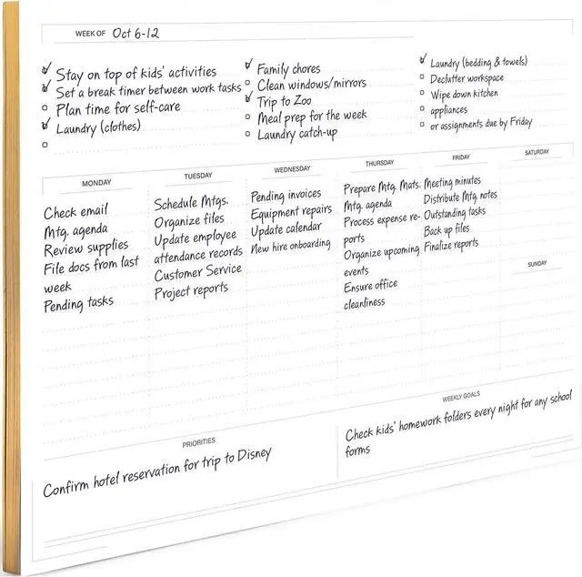 Main image of BLU MONACO Weekly Planner Notepad | Undated Planner Pad With 52 Tear-Off Sheets | Beautiful Weekly To Do List Notepad for Goals, Priorities and Task Tracking | 11 x 8.5 Desk Organizer Pad