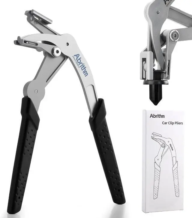 Main image of Car Clip Pliers, Panel Clip Removal Tool for Plastic Fasteners, Black | Professional Plastic Fastener Removal Tool, Removing Automotive Fasteners Clips Without Damage