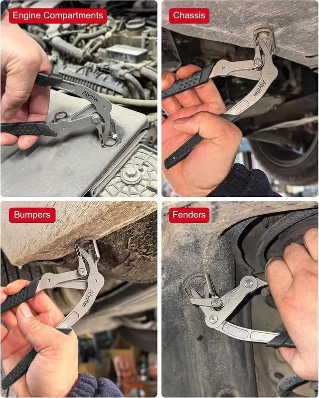 Alt view image 4 of 7 - Car Clip Pliers, Panel Clip Removal Tool for Plastic Fasteners, Black | Professional Plastic Fastener Removal Tool, Removing Automotive Fasteners Clips Without Damage