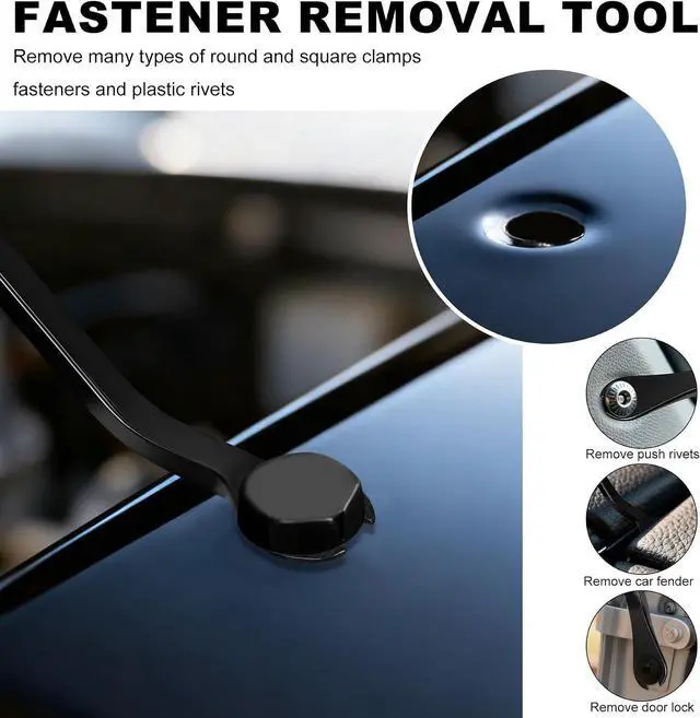 Alt view image 2 of 7 - 3 PCS Clip Removal Tool,Clip Pliers Fastener Remover,Car Trim Rivet Removal Pry Tool for Automotive Door Panel,Upholstery,Dashboard Black