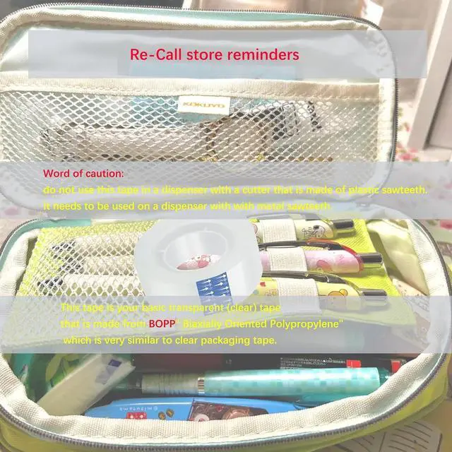 Alt view image 6 of 6 - Re-Call Transparent Tape 12 Pack Refills Rolls 3/4 x 1000 Inches, 1 inch Core,Clear Tape for Office, Home, School.
