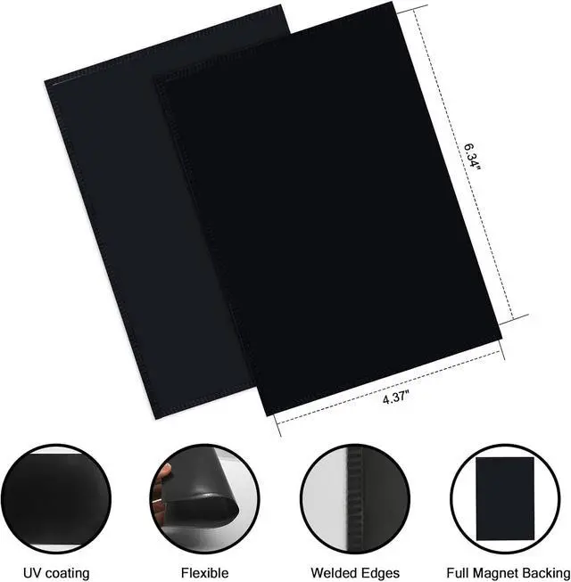 Alt view image 3 of 7 - CHUNNIAO Black Magnetic Picture Frame 4X6 for Refrigerator,Photo Magnets Sleeves