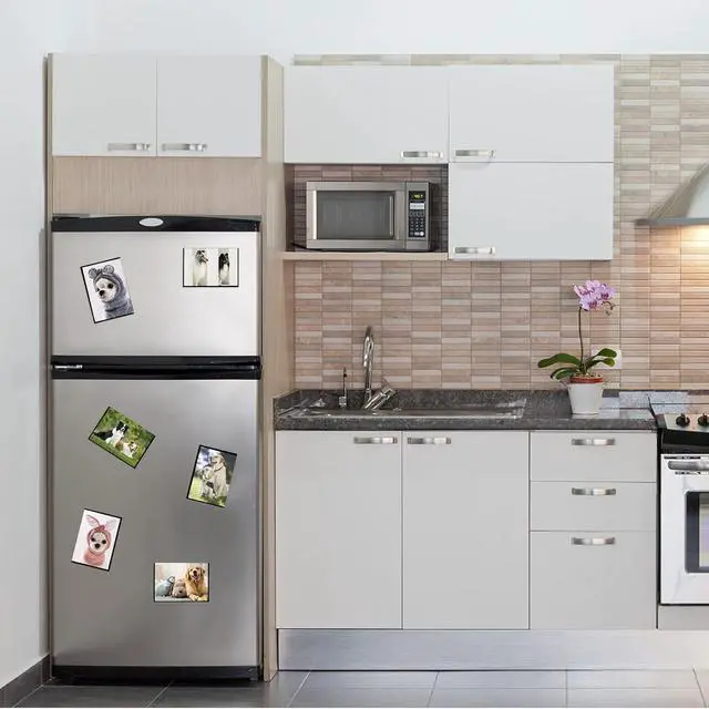 Alt view image 7 of 7 - CHUNNIAO Black Magnetic Picture Frame 4X6 for Refrigerator,Photo Magnets Sleeves