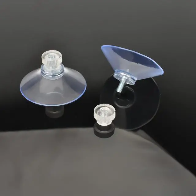 Alt view image 3 of 7 - AccEncyc 40 mm Glass Suction Pads Clear PVC Sucker Pads Suction Holder Without Hooks for Bathroom Wall Door Glass Window Car Shade (Clear, 12pcs)