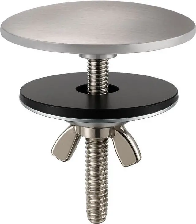 Main image of Kitchen Sink Hole Cover, Faucet Hole Cover for Sink Sprayer Plug | 2 Inch Sink Hole Cap, Solid Brass with Brushed Nickel Finish for Kitchen Bathroom Soap Dispenser and Sprayer Holes