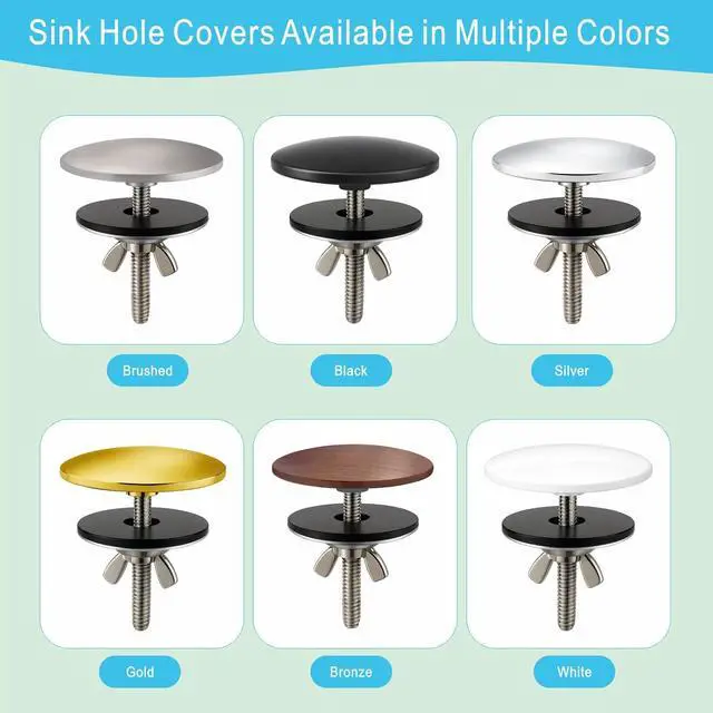 Alt view image 6 of 6 - Kitchen Sink Hole Cover, Faucet Hole Cover for Sink Sprayer Plug | 2 Inch Sink Hole Cap, Solid Brass with Brushed Nickel Finish for Kitchen Bathroom Soap Dispenser and Sprayer Holes