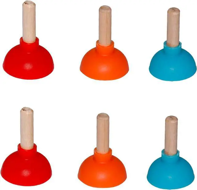 Main image of EVKILKJS 6PCS Toilet Plunger Shape Phone Holder Mini Colorful Plunger Holder Sucker Stand for Supporting Cellphone, Moblie Phone