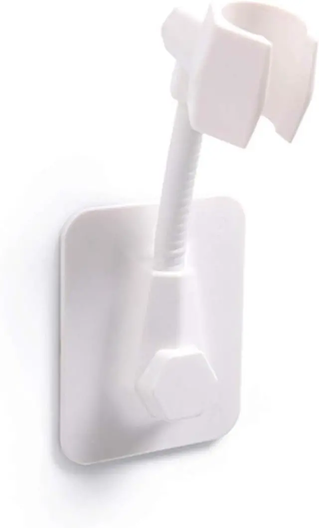 Main image of Adjustable Bathroom Shower Head Holder Wall Mounted Hand Shower Holder Shower Brackets Bathroom Accessories for Sprayer Tool (White)