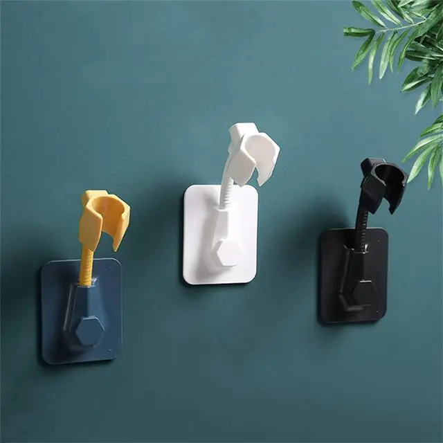 Alt view image 3 of 3 - Adjustable Bathroom Shower Head Holder Wall Mounted Hand Shower Holder Shower Brackets Bathroom Accessories for Sprayer Tool (White)