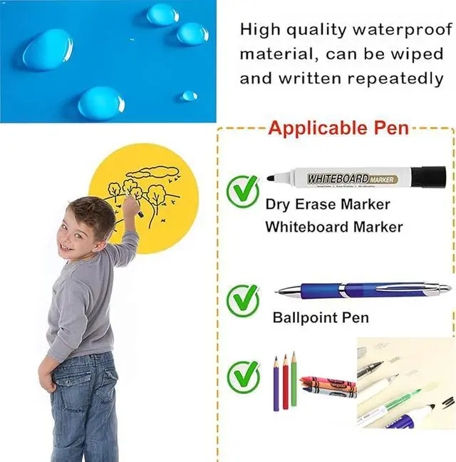 Alt view image 6 of 6 - Erasable writable(Frontside) Table mat,Dual Sided Desk Mat, Large Mouse Pad, Notepad, Writing White Board (Includes 7.9"x9.4" Portable Mousepad)