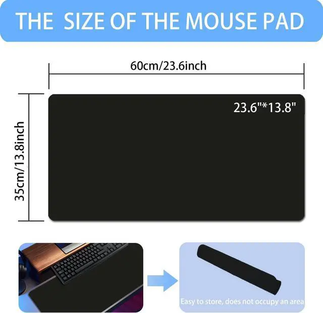 Alt view image 3 of 6 - Erasable writable(Frontside) Table mat,Dual Sided Desk Mat, Large Mouse Pad, Notepad, Writing White Board (Includes 7.9"x9.4" Portable Mousepad)