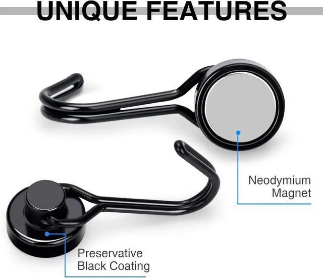 Alt view image 4 of 7 - E BAVITE Magnetic Hooks, 30lbs+ Magnet Hook 2026 Cruise Essentials | Heavy Duty Strong Magnets Refrigerator Fridge Hanging for Classroom Beach Vacation Kitchen Grills Home