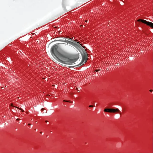 Alt view image 6 of 7 - Home Expressions 3 Guage PEVA Shower Curtain Liner 70"x72" with 3 Magnets at Bottom & 12 Metal Grommet Holes for Your Shower Hooks (RED)