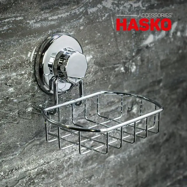 Alt view image 3 of 5 - HASKO Suction Cup Soap Dish for Shower Wall, Rustproof Stainless Steel Shower Soap Holder Suction, Bathtub Bathroom Bar Soap Holder (Chrome)