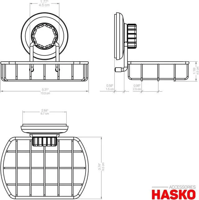 Alt view image 5 of 5 - HASKO Suction Cup Soap Dish for Shower Wall, Rustproof Stainless Steel Shower Soap Holder Suction, Bathtub Bathroom Bar Soap Holder (Chrome)