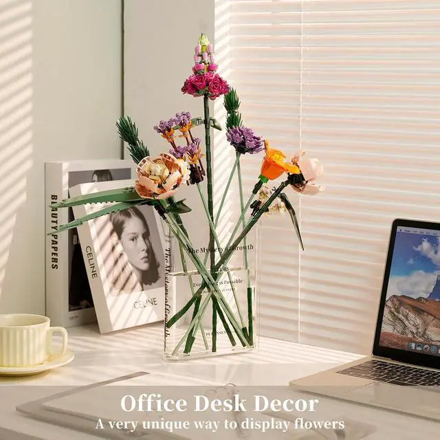 Alt view image 4 of 6 - Puransen Clear Bookend Vase for Centerpiece Home Indoor Desk Decor | Cute and Unique vase, Acrylic Book-Shaped Flower Vase, Great Addition to Home Decor