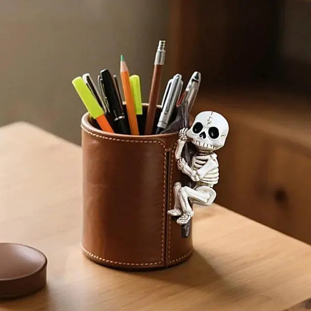 Alt view image 4 of 6 - OwMell Garden Decor Statue Flower Pot Hugger, Funny Outdoor Planter Hugger | Skeleton Decor Statue Figurine for Flowerpot Outdoor, Gothic Halloween Planter Plant Decorations for Pots Ornament, Resin