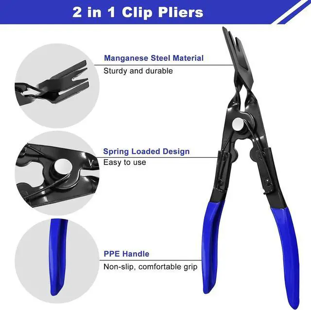 Alt view image 2 of 7 - AXELECT 3 Pcs Auto Clip Pliers Fastener Remover Tool Car Clip Removal Tool Trim Rivet Removal Pry Tool Repair Kit with Storage Bag for Automotive Door Panel Upholstery Dashboard