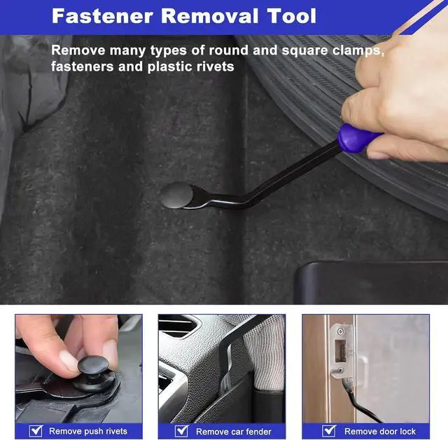 Alt view image 5 of 7 - AXELECT 3 Pcs Auto Clip Pliers Fastener Remover Tool Car Clip Removal Tool Trim Rivet Removal Pry Tool Repair Kit with Storage Bag for Automotive Door Panel Upholstery Dashboard