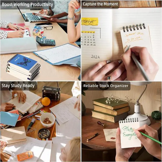 Alt view image 7 of 7 - BOBO RABBIT Small Notebooks with Blank Pages 3x4 Top Spiral Notepads 160 Pages Animal Mini Pads Wire Bound Notebook Stay Organized and Boost Productivity for Work School Travel, Set Of 4