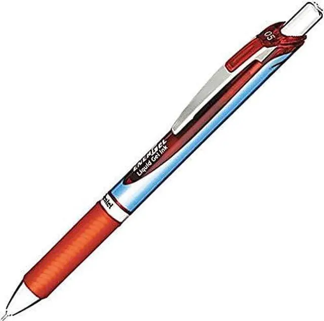 Main image of Pentel Gel Pen, Retractable/Refillable, Needle Tip, 0.5mm, (PENBLN75B), Blue Body with Red Accent