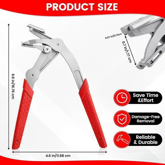 Alt view image 6 of 7 - Car Clip Pliers, Panel Clip Removal Tool, Professional Auto Clip Removal Pliers for Automotive Plastic Fasteners, Push Pin & Door Trim, Damage-Free Interior & Exterior Disassembly Tool