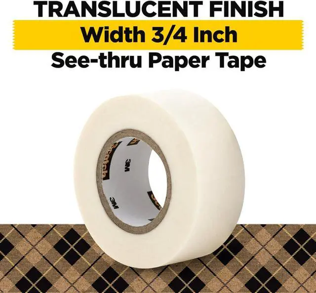 Alt view image 2 of 7 - Scotch Paper Tape, 3/4 in x 600 in, 2 Rolls | Writable, Translucent, Recyclable Packaging