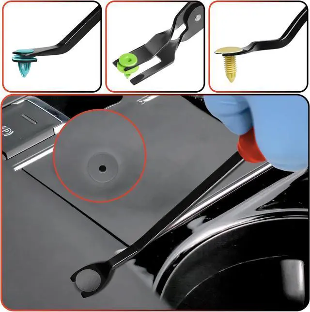 Alt view image 5 of 7 - Keze 3 Pcs Auto Clip Pliers Set and Fastener Remover,Car Trim Rivet Removal Pry Tool Repair Kit with Storage Bag for Automotive Door Panel,Upholstery,Dashboard,Plastic Fasteners