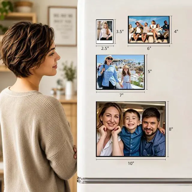 Alt view image 6 of 7 - 20 Pack Magnetic Picture Frames for Refrigerator,4x6 Inch,Black | Magnetic Photo Frames Reusable, Magnetic Frames Refrigerator Magnets For Pictures,Postcard, Locker, Wall, Cabinet