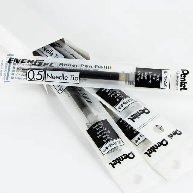 Alt view image 4 of 5 - Pentel Refill Ink - for EnerGel Gel Pen, 0.5mm Needle Tip, Fine, Black Ink, Pack of 6 Refills (LRN5-6A)