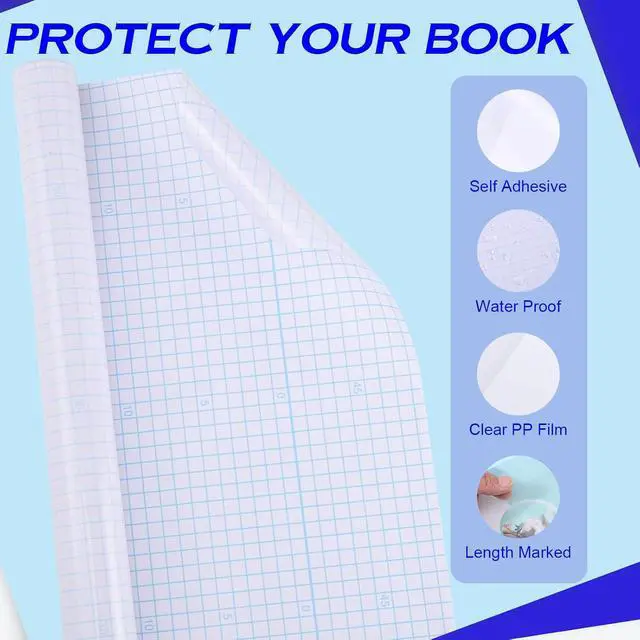 Alt view image 3 of 6 - WSICSE Clear Contact Paper Roll, Self-Adhesive Book Cover, 17 in x 20 Ft | Transparent Waterproof Film, Peel and Stick, Easy to Cut, for Books, Crafts, Documents, Cabinets, Windows and Glass Surfaces