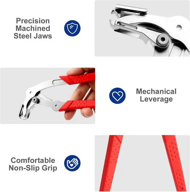 Alt view image 3 of 7 - Trim Removal Tool, Car Clip Pliers Kit, 17-4 PH Stainless Steel | Professional Plastic Fastener Remover For Damage-Free Auto Door Panel Push Pin Rivet Pulling Interior Exterior Disassembly